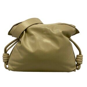 Loewe Flamenco Khaki Leather Shoulder #372663L16B